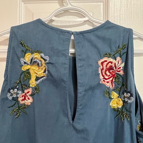 Zara Cold Shoulder Denim Dress - Picture 4 of 5